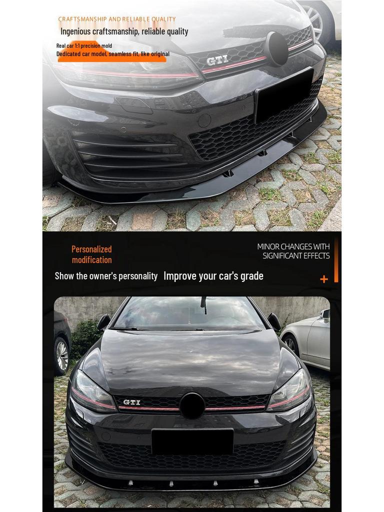 Compatible Front Lip Spoiler for VW Golf MK7 GTI/R (2013-2016)