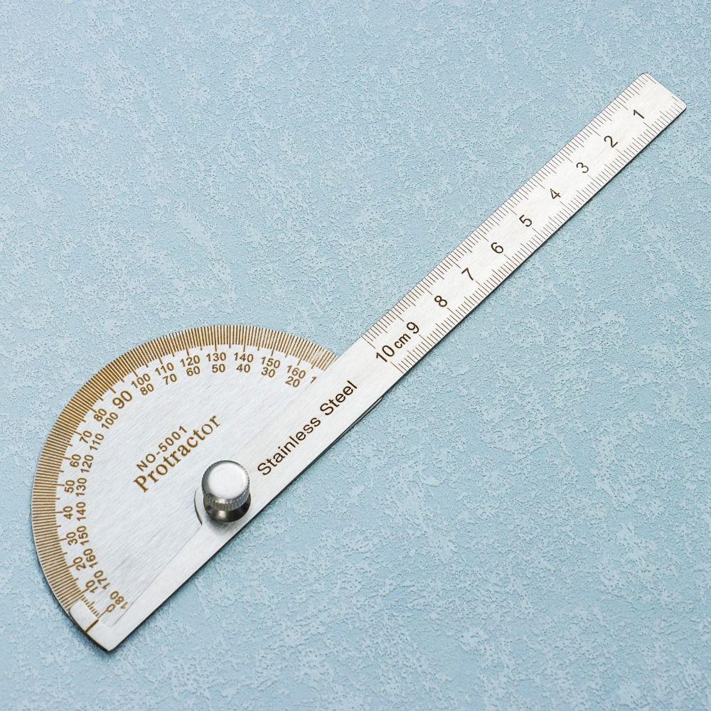 Math Craftsman Stainless Steel 180 Degree Rotary Angle Finder Protractor Measuring Ruler