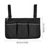 Wheelchair Armrest Side Bags with Reflective Strips Wheelchair Side Hanging Storage Bag Pouch for