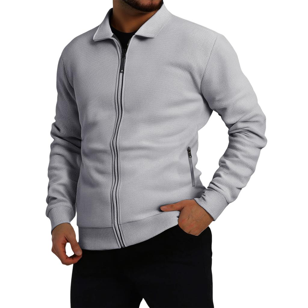 Men's Winter Casual Zipper Pocket Long-Sleeve Jacket