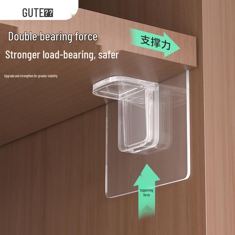 GUTE No-Punch Shelf Support Brackets