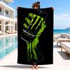 Пляжное полотенце Monster Drink, Супермягкая микрофибра, Идеальный подарок для нее/него, На день рождения, Для бассейна, пляжа, путешествий, Декор пляжной вечеринки
