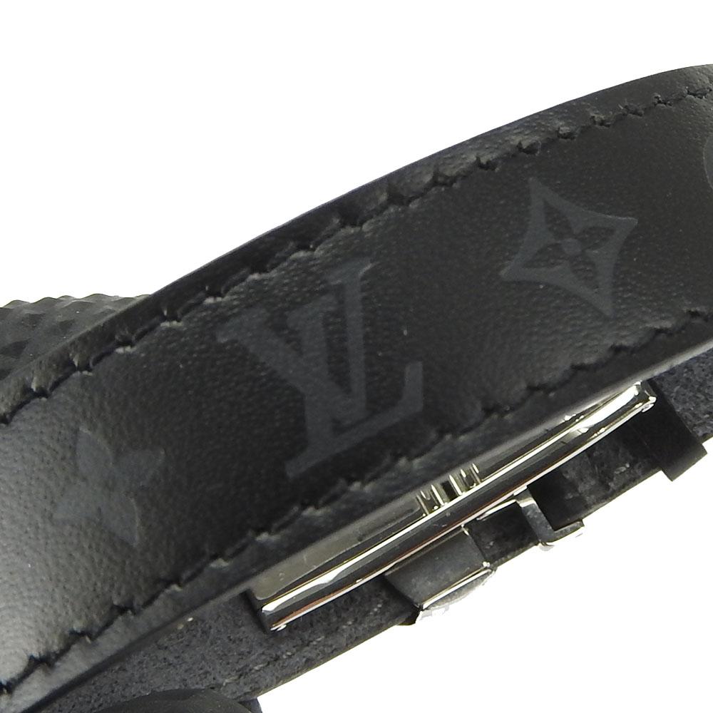 Used LOUIS VUITTON bracelet Brasserie Vous Good Luck M64447 leather 16g black Accessories