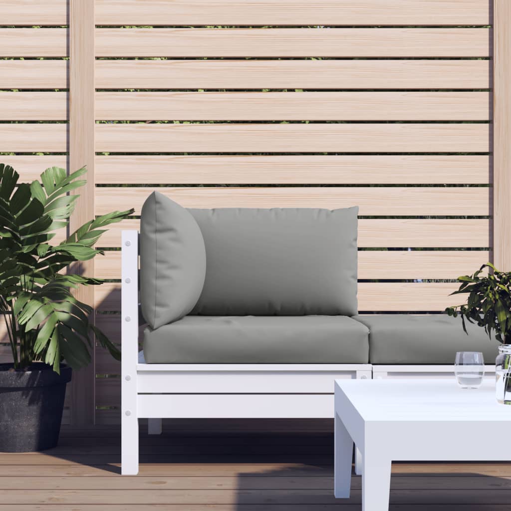 3 Piece Pallet Cushion Set Gray Oxford Fabric