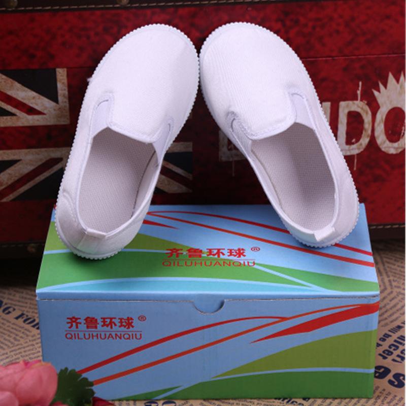 2025 весна детский сад детская парусиновая обувь большой размер одноклассники маленькие белые туфли танцевальная обувь детская белая тканевая обувь