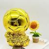 Golden Ball Award Figurine World Soccer Player Trophy Replica Resin Statue Sculpture Desktop Decoration