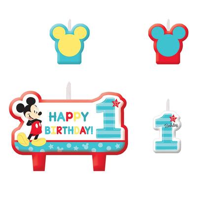 Свечи для первого дня рождения Микки Мауса от American Greetings (4 раза)