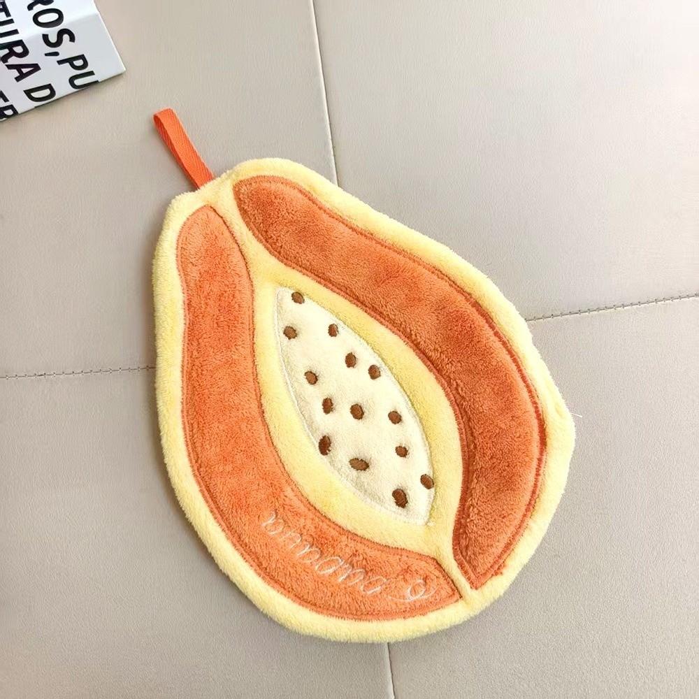 Fast Drying Fruit Shaped Hand Towel Soft Wipe Cloth Durable Plush Handkerchiefs Children