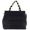 Vala Chain Handbag AU-21 5251 Black Canvas Women Used