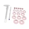 Nipple Areola Measurements Set 12pcs Silicone Rings Marking Pen 3D Areola Tattoo Scale Ruler
