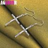Ювелирные изделия из стерлингового серебра 925 пробы с крестом AAA и цирконием