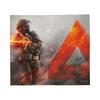 Игровой плед Battlefield Class Soldier Game BF6 Шерстяной плед Армейский камуфляж Креативный плед для дома Отеля Дивана 200x150см Ультрамягкий