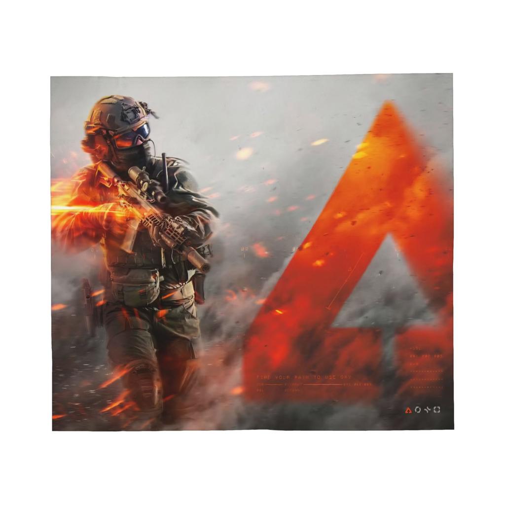Игровой плед Battlefield Class Soldier Game BF6 Шерстяной плед Армейский камуфляж Креативный плед для дома Отеля Дивана 200x150см Ультрамягкий