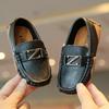 Boys Loafers Slip-on with Metal Buckle Fashion Kids Flats Children Casual Shoes Prince Formal Leather Shoes for Party Wedding