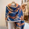 Scarf Autumn And Winter Thickened Imitation Cashmere Pulled Scarf Women'S Long Versatile Four-Season Shawl Blanket