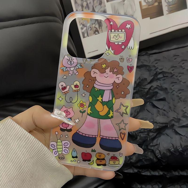 Чехол для iPhone 17PROMAX 'Девушка в перчатках' - Совместим с iPhone 16, Матовый дизайн для iPhone 15, 14, 13 Мягкий чехол