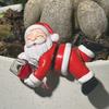Christmas Santa Claus Hanging Figurine, Resin Santa Decoration For Flower Pot, Garden, Fish Tank, Balcony And Holiday Decor