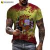 Spain Flag 3D Printed T-shirt Men Harajuku Casual Oversized T Shirt Unisex Hip Hop Streetwear Cool Tops