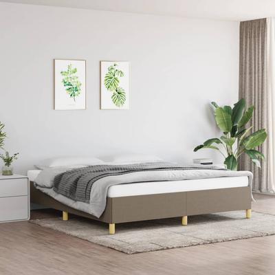 vidaXL Boxspringbettgestell Taupe 160x200 Cm Stoff