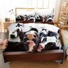Kemila 3D милое животное собака кошка волк цифровая печать пододеяльник наволочка двуспальная кровать простыня одеяло постельные принадлежности