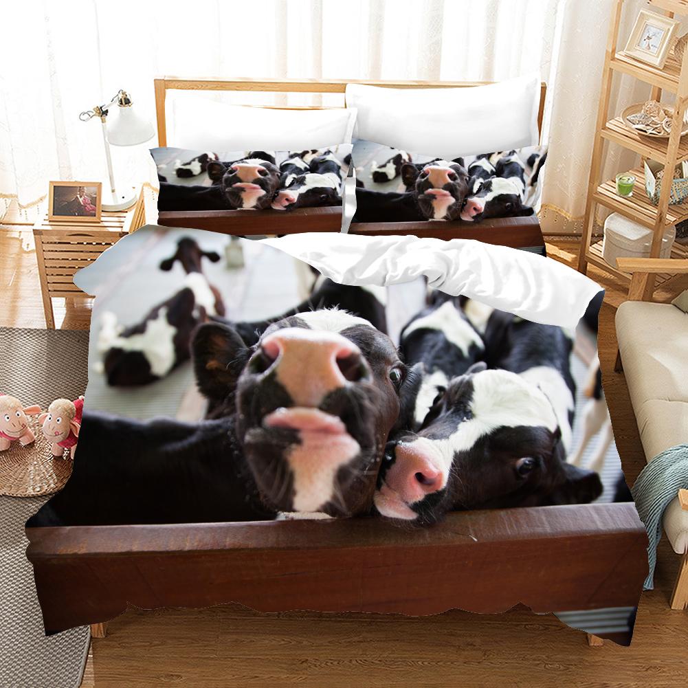 Kemila 3D милое животное собака кошка волк цифровая печать пододеяльник наволочка двуспальная кровать простыня одеяло постельные принадлежности