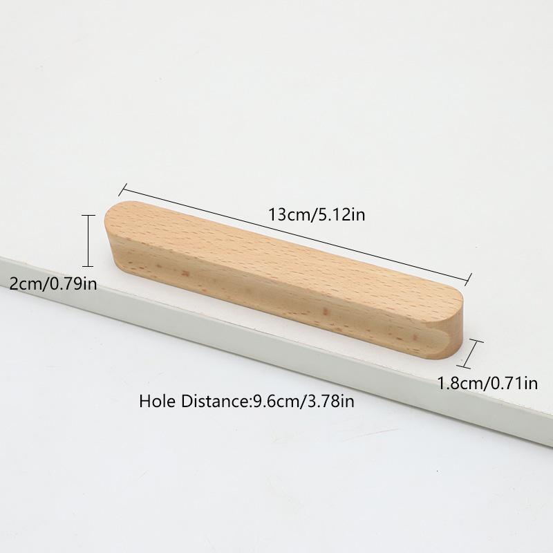 1PC Door Handle Natural Cabinet Pulls Dresser Cupboard Handles Wardrobe Closet Handle Furniture Wooden Kitchen