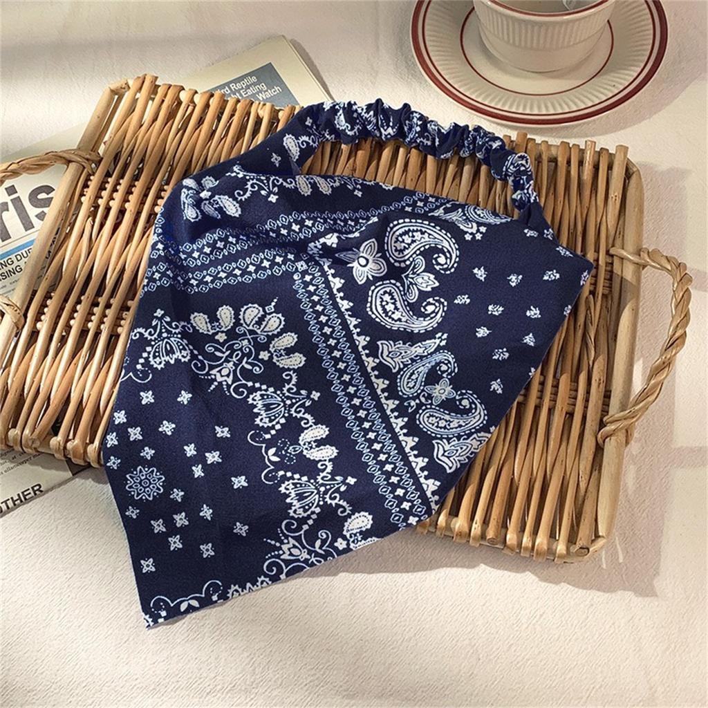 Ретро косынка, популярная в сети, новая повязка на голову, тканевая женская треугольная повязка на голову, дышащая повязка на голову, эластичная треугольная косынка, повязка на голову