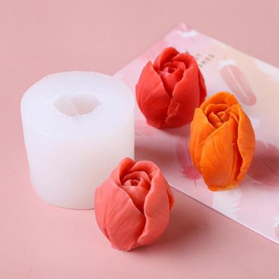 3D тюльпан цветок ароматизированная свеча силиконовое мыло DIY украшения торта продукты набор для изготовления