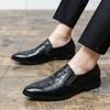 Fashion Hot Sale Men Shoe Alligator Print Casual Shoes for Men All-match Mens Loafers New Arrival Pointed Toe Men Wedding Dress Shoes