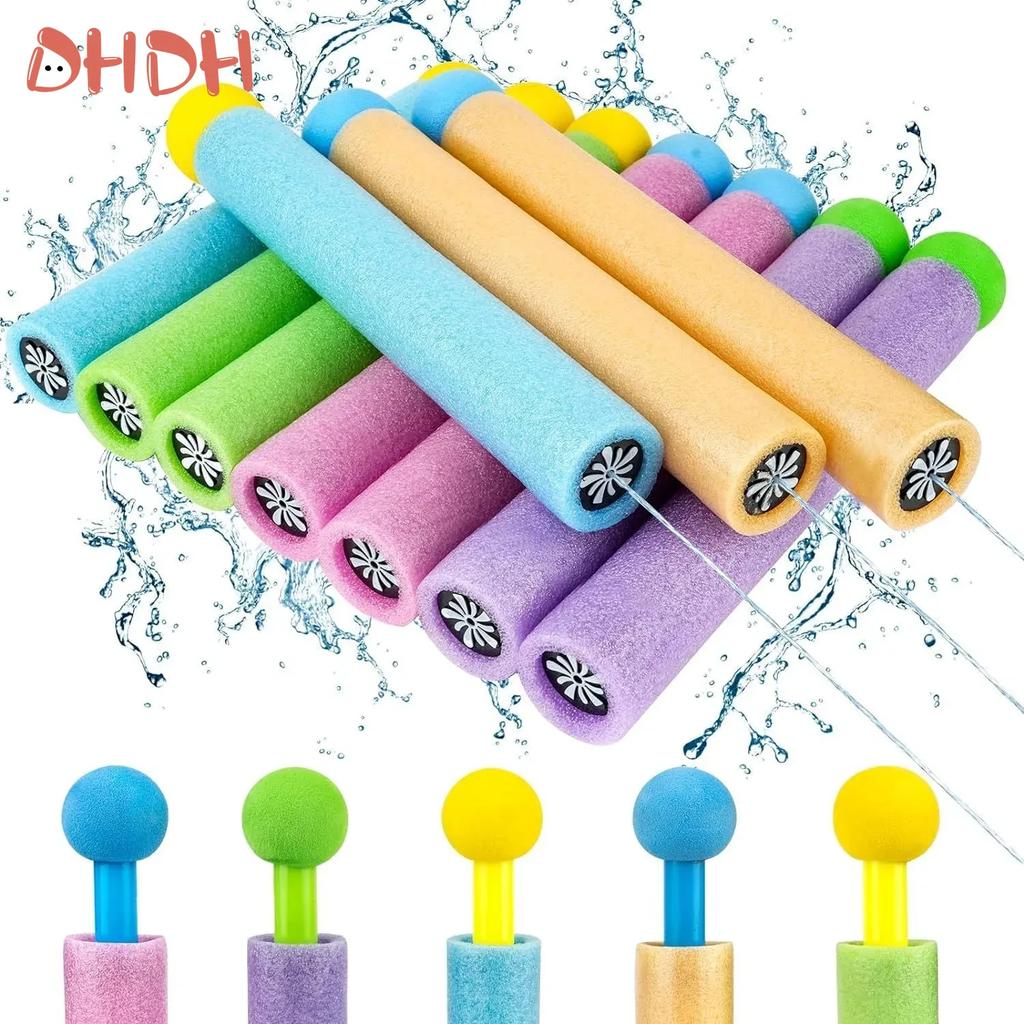 5/10 Pcs Kids Water Guns Set – Foam Bubble Sprayer Blaster with Detachable Nozzle, Beach & Pool Summer Toys for Outdoor Play