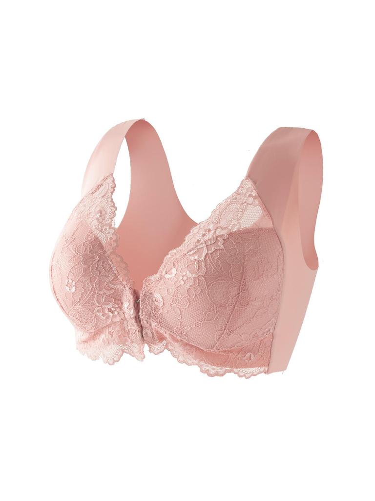 Кружевной бюстгальтер для кормления Shein с застежкой спереди - Поддерживающий, Фиксированные чашки, Собирающий дизайн
