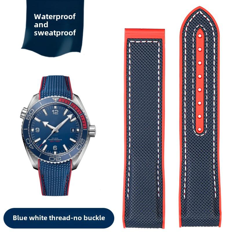 Для Omega Seamaster 300 Observatory Ocean Universe 600 Нейлон Резина Силикон Мужской Ремешок для часов 20мм 21мм 22мм Ремешок Браслет для часов