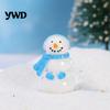 Waterproof Resin Garden Accents 2Pcs Christmas Mini Snowman Figurines, Winter Tiny Decoration, Xmas Micro Tree Decorations Landscape Ornament