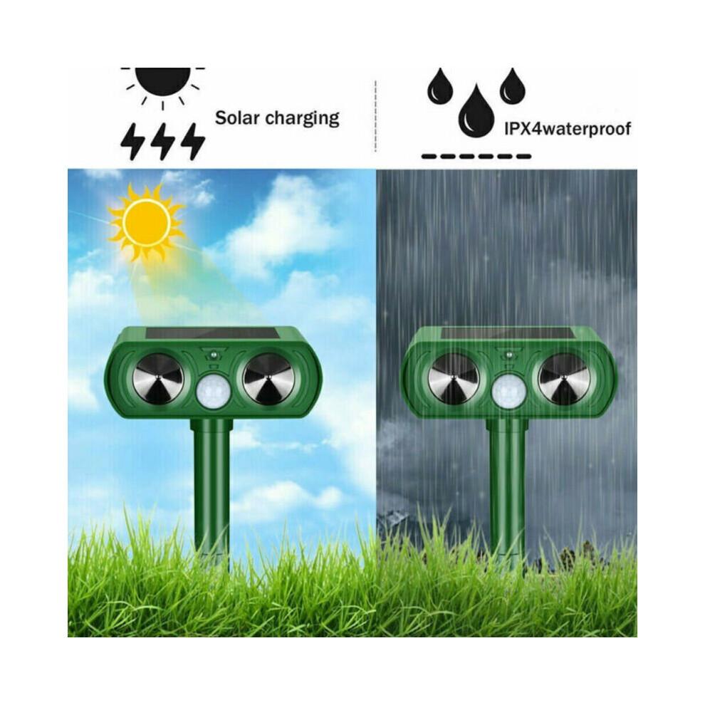 Solar Ultrasonic Pest Animal Repeller Motion Sensor Possum Bird Rat Repellent