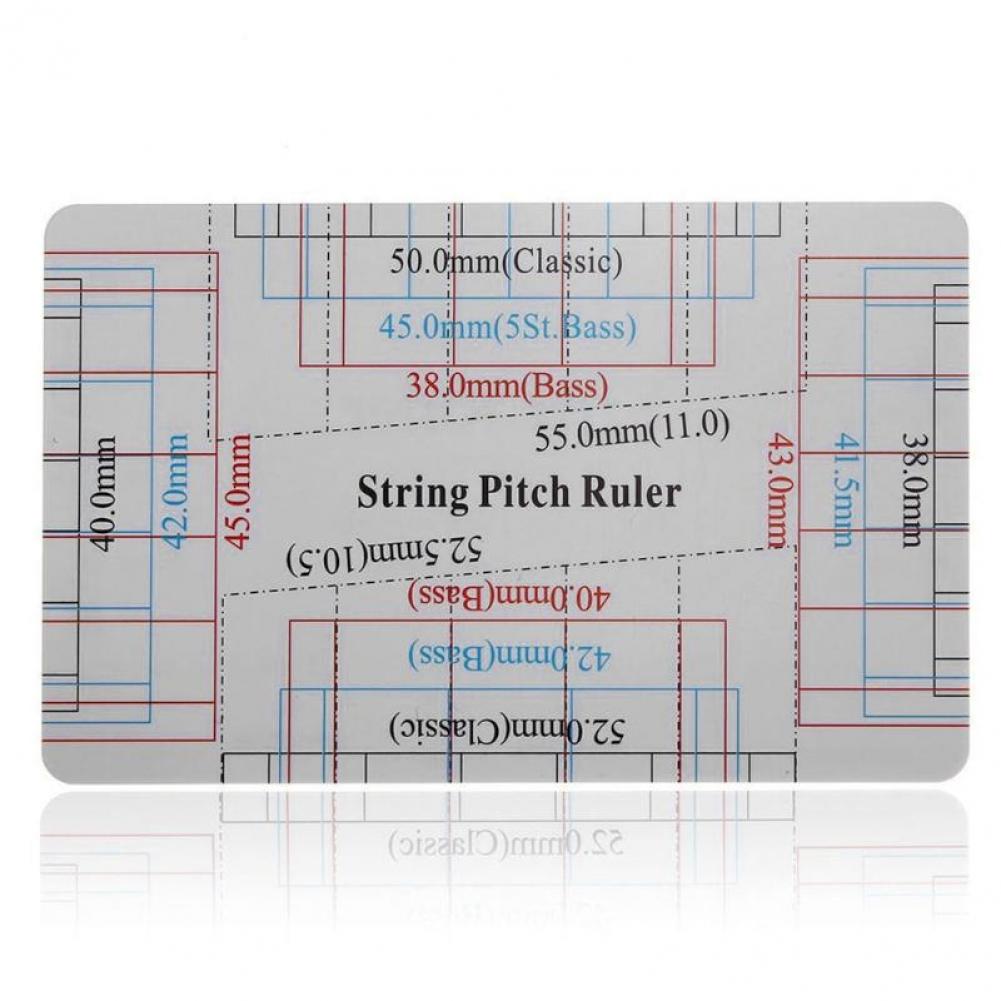 Double Sided Guitar Ruler Scale String Pitch Measuring Ruler for Electric Acoustic Guitar Bass Luthier Tool Guitar Neck Ruler