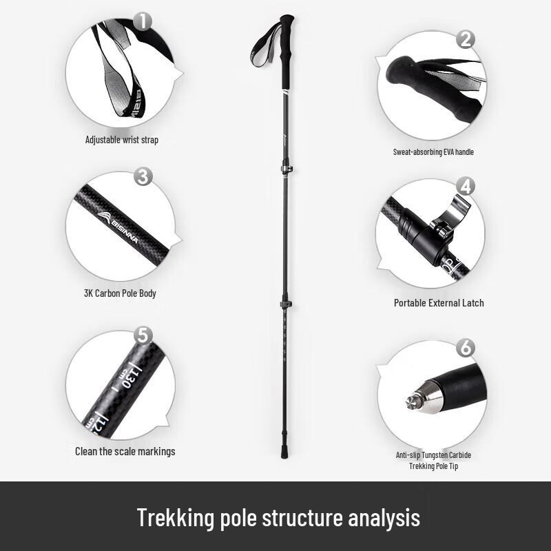 Beishanlang Carbon Fiber Trekking Pole