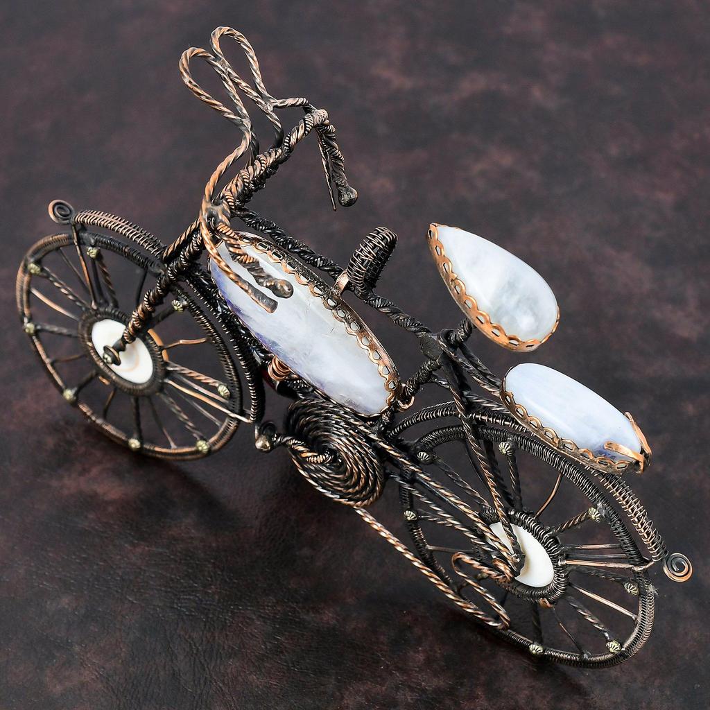 Подвеска Rainbow Moonstone, медная проволочная обертка, подвеска Shiva Eye Shell Gemstone, подвеска Cycle, медные украшения, уникальная подвеска для подарка