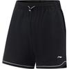 Li Ning Fitness Series Casual Minimalist Color Block Striped Sports Shorts Women Shorts Black AKSV122-1