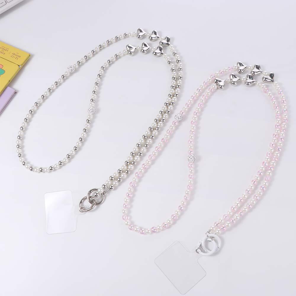 Beaded Crossbody Phone Chain Anti-loss DIY Mobile Phone Chain  Hanging Decoration
