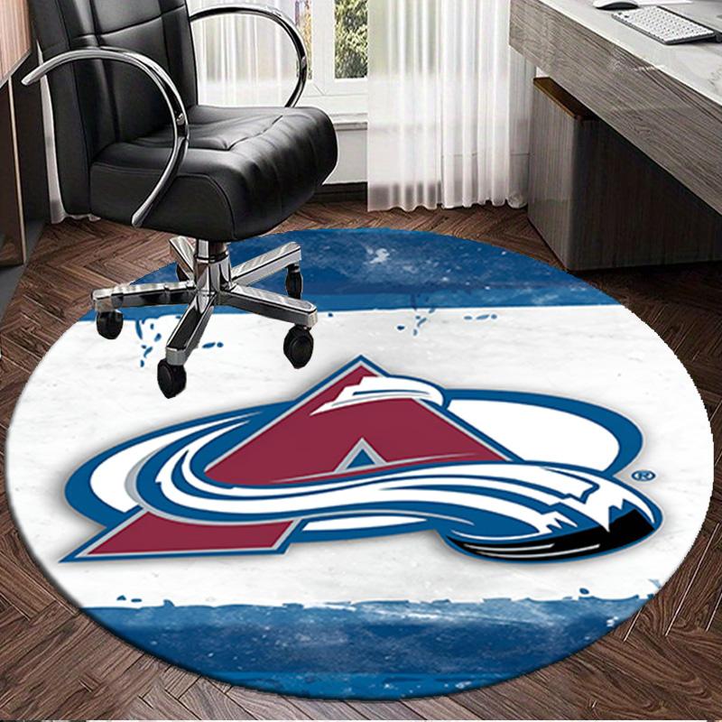 1PC Avalanche Team Spirit Round Rug, Non-slip Chair Mat, Home Decor, Circle Carpet Perfect for Office, Bedroom, Living Room,Christmas gift