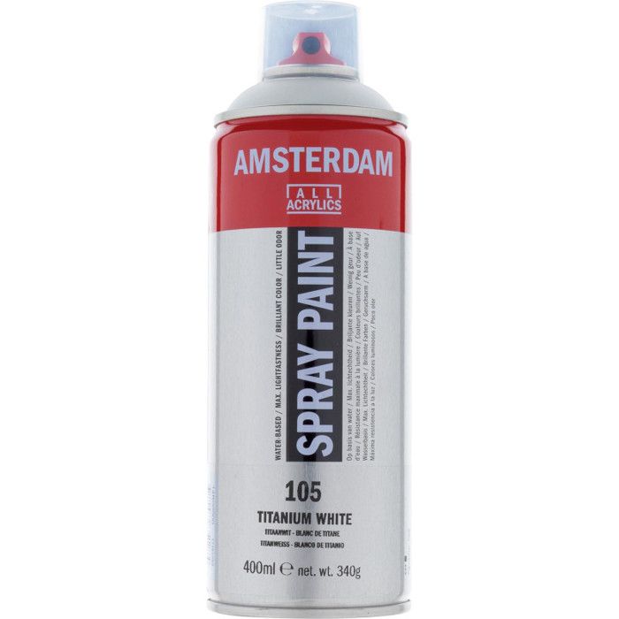 Bombe de peinture Amsterdam 400 ml blanc de titane