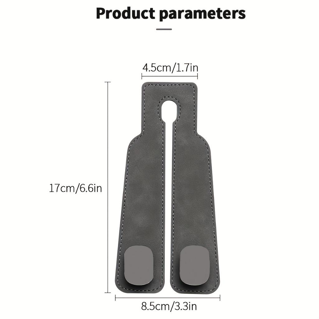 1 упаковка прочных крючков для спинки автомобильного сиденья из искусственной кожи - вращающиеся на 360° сумки для хранения подголовника и аксессуары, совместимые с большинством транспортных средств