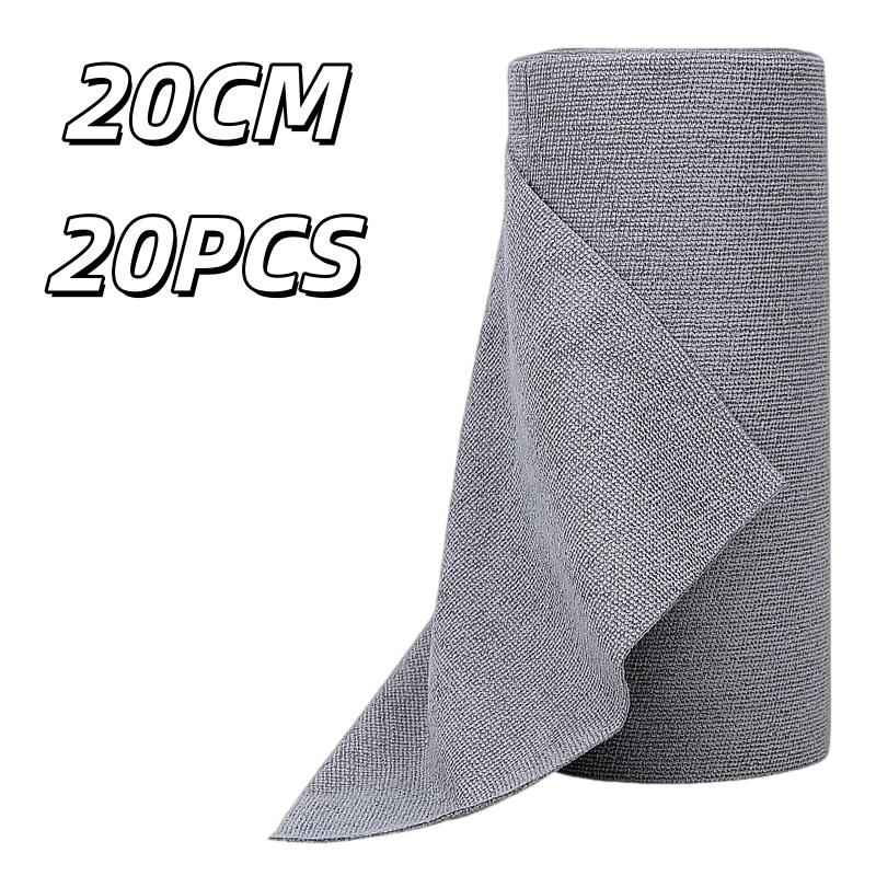 20/50Pcs Microfiber Tear Away Cleaning Cloth Roll Super Absorbent Lint Free for Tableware Kitchen Cleaning Wipes