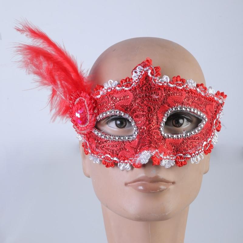 Masquerade Mask Wedding Carnival Party Performance Costumes Sex Lady Lace Mask Venice Feather Sexy Halloween Mask Gift