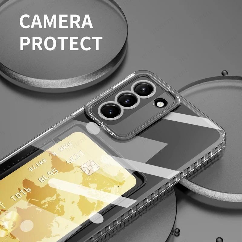 Для Samsung Galaxy A54 5G A34 A24 4G A14 Чехлы для мобильных телефонов Задняя крышка Fundas Carcase Держатель для карт Прозрачный чехол Coques Оболочка