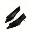 2025 New Pointed Head Shallow Mouth Flat Bottom Fashion Temperament French Soft Sole Versatile Single Shoes Women