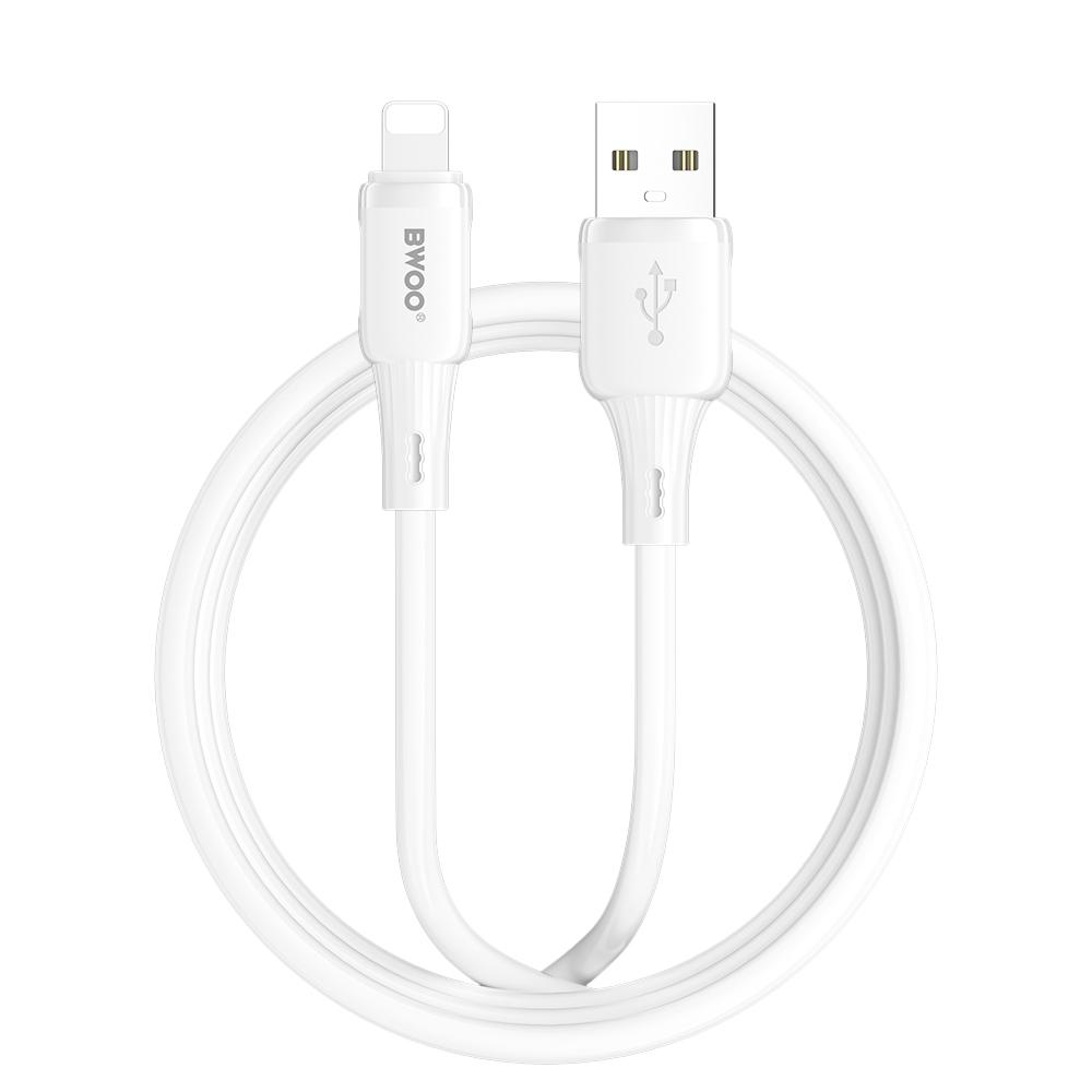 Bwoo Kabel 3A Silikonowy X329L Usb - Lightning 3A 1M Biały