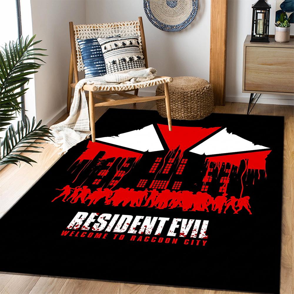 Resident Evil: Umbrella Horror Carpet Design for Dormitory Kitchen Playrooms Balcony Antislip Carpet Decorate Offices Gift for Festivals