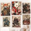 1pc Japanese Panda Rabbit Fox Lion Turtle Samurai Poster HD Posters Home Room Bar Cafe Decor Art Wall Painting Picture