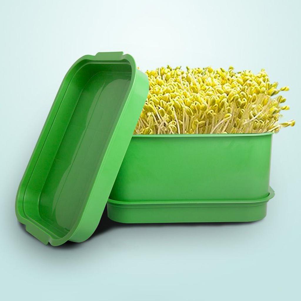 Plastic Sprouting Tray Kit Microgreens Growing Trays for Sprouting Seeds Beans Wheatgrass Sprout Maker Container